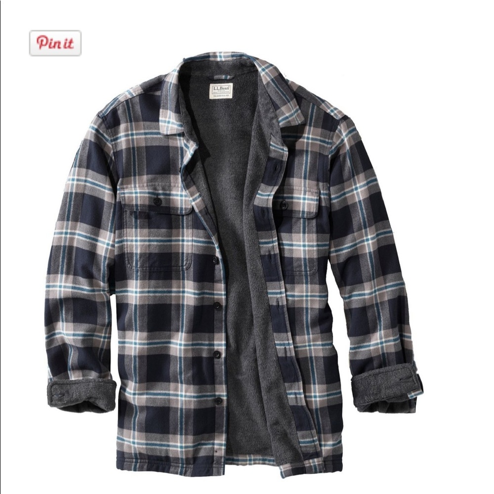Men’s L.L. Bean fleece lined flannel Brand new in bag.